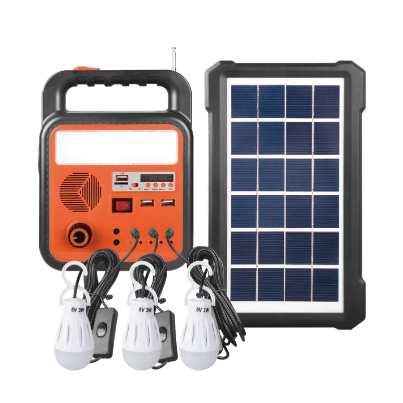 Komplet 5W LED sončne elektrarne za ponovno polnjenje