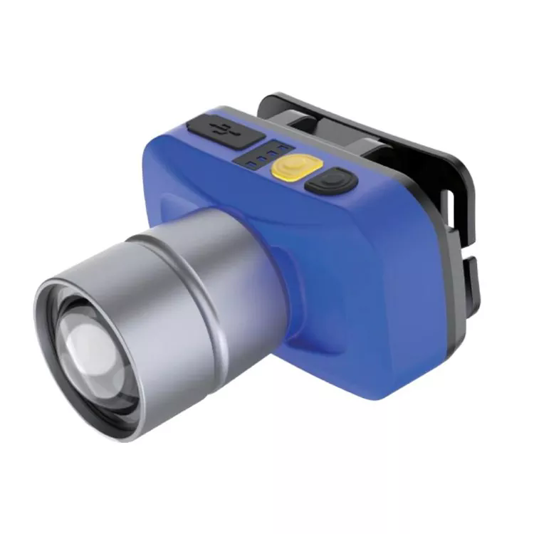 Zoomable Rechargeable LED Headlamp for Spotlight and Floodlight