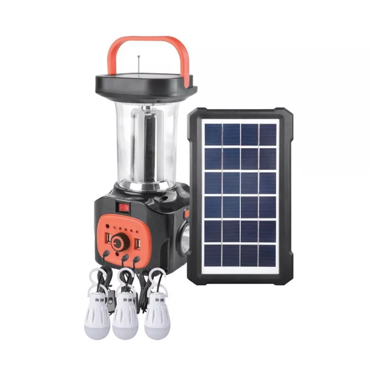 Komplet solarnih svetilk za kampiranje 3W za ponovno polnjenje