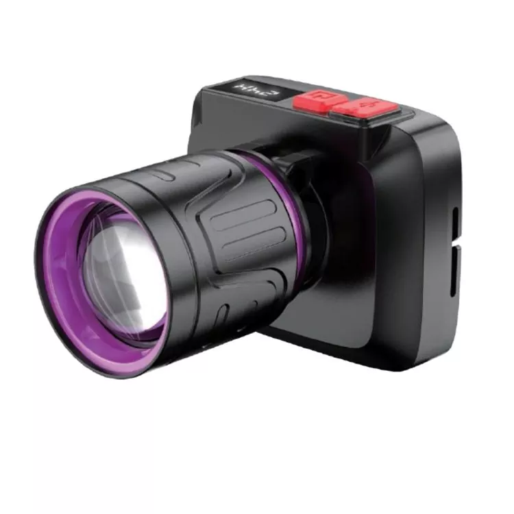 Vodoodporna bela laserska LED naglavna svetilka za gradbeništvo in nočno delo